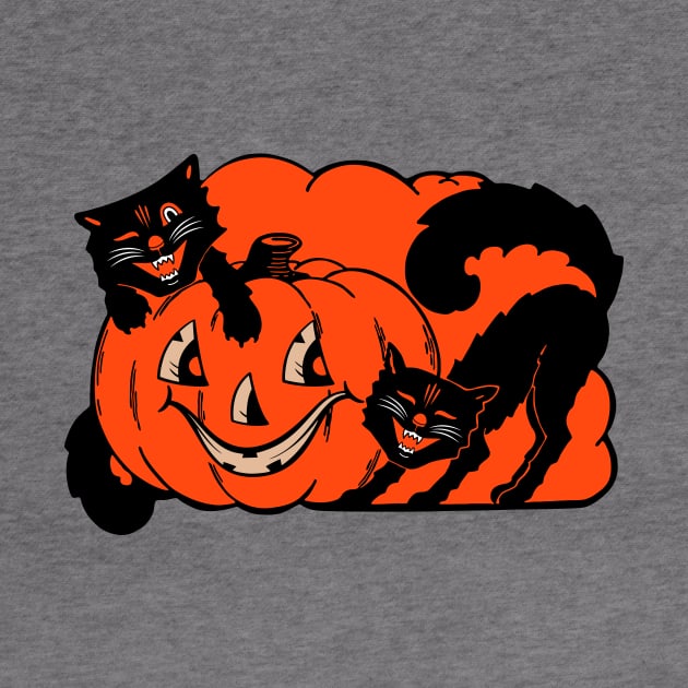 Two cats and a pumpkin by My Happy-Design